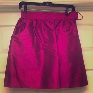 Smith Fuschia silk skirt with pockets